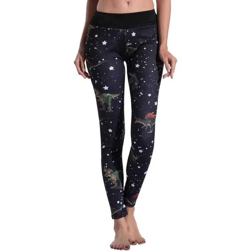 Sexy Fitness Leggings Stars Sky Print Women Yoga Pants Push Up Gym Wear | Спорт и развлечения