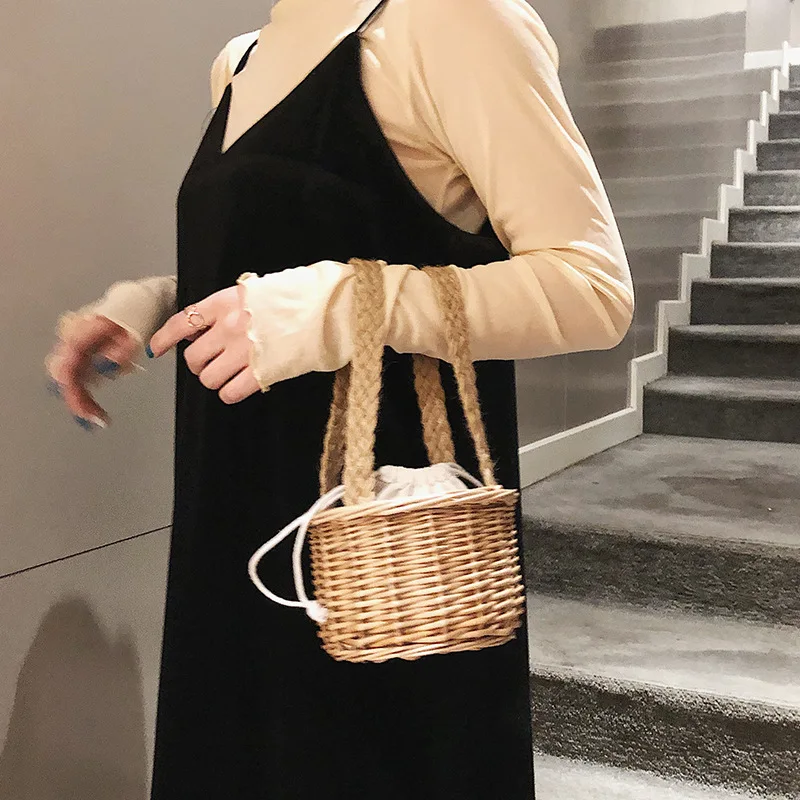 Женская пляжная сумка клатч новая соломенная в Сиднее летняя мини из ротанга