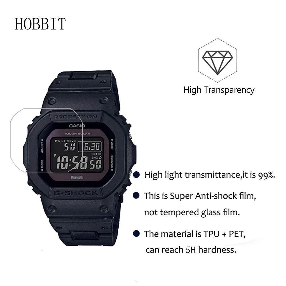 3 упаковки 5H нано Взрывозащищенный протектор экрана для Casio G Shock Hard Slor GWB5600 5600BC
