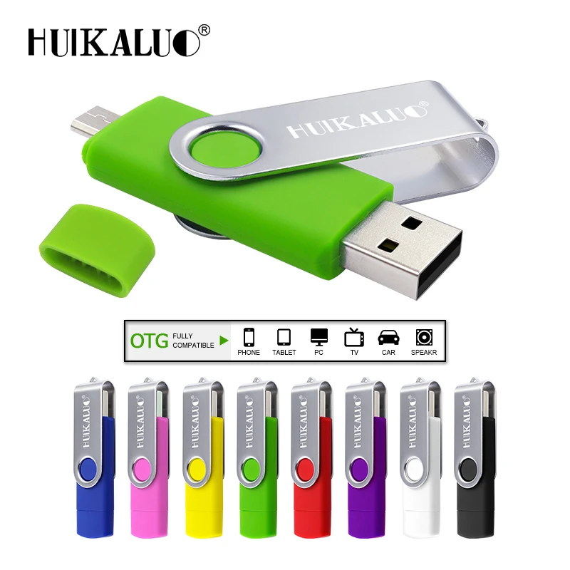 Металлический флеш-накопитель Huikaluo USB OTG 64 ГБ 32 мини-накопитель для