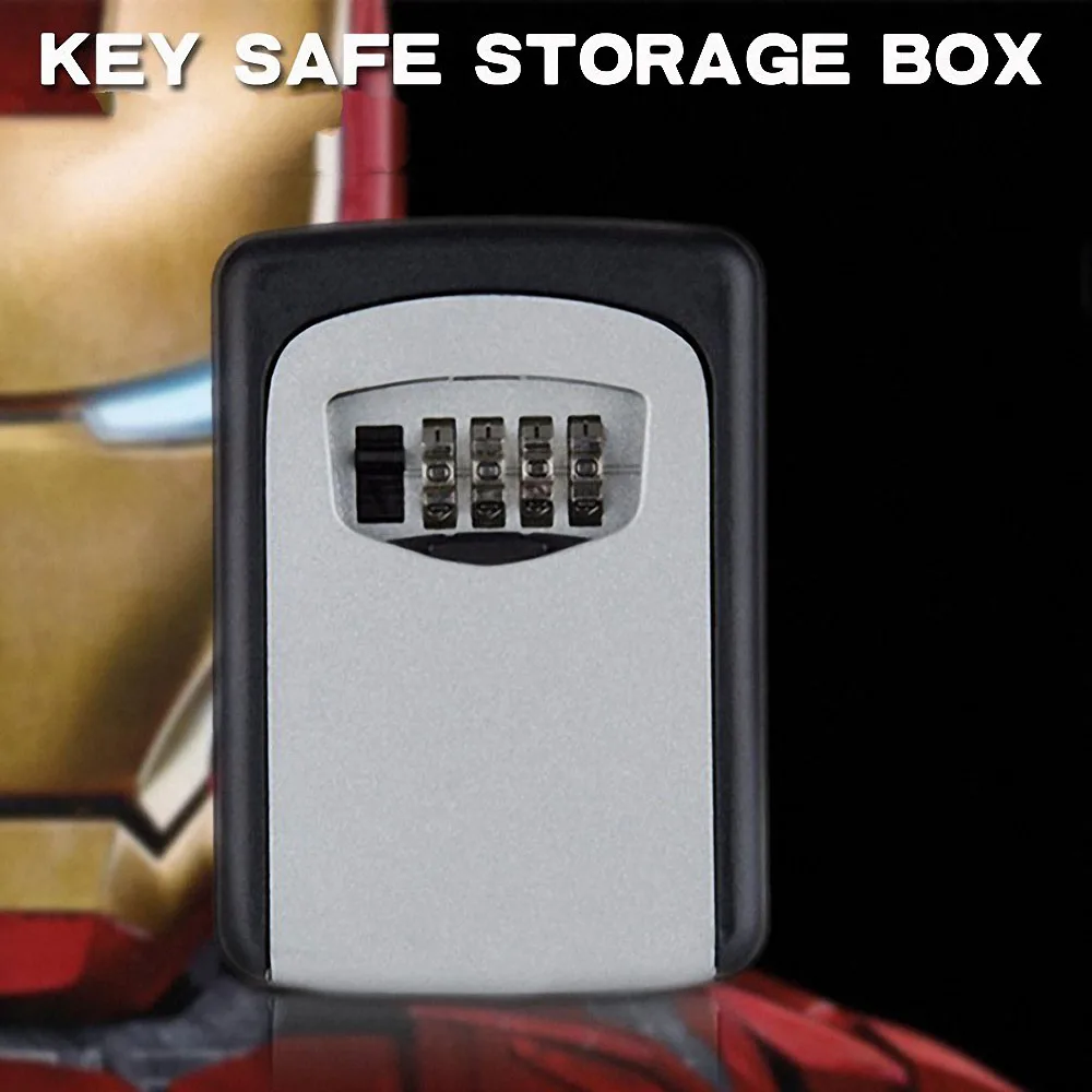 Durable Wall Mounted Key Safe Storage Box Organizer Indoor Outdoor Security 4 Digit Combination Password Secret Case|Замки| |