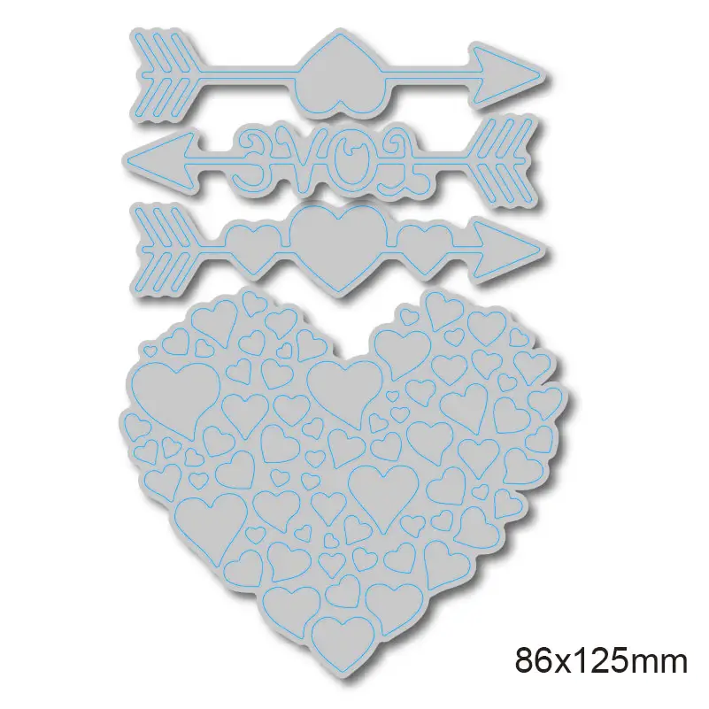 

Love Arrows Metal Cutting Dies For Scrapbooking Stencils DIY Album Cards Decoration Die Cuts Template