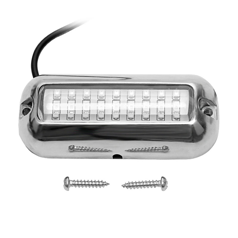 50 Вт нержавеющая сталь 27LED красный подводный понтон Морская Лодка транцевые огни