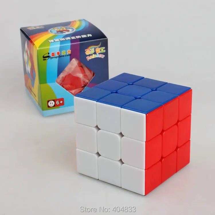 

Shengshou Радуга 3x3 куб магический скоростной куб Твист Головоломка развивающая игрушка для детей Прямая поставка