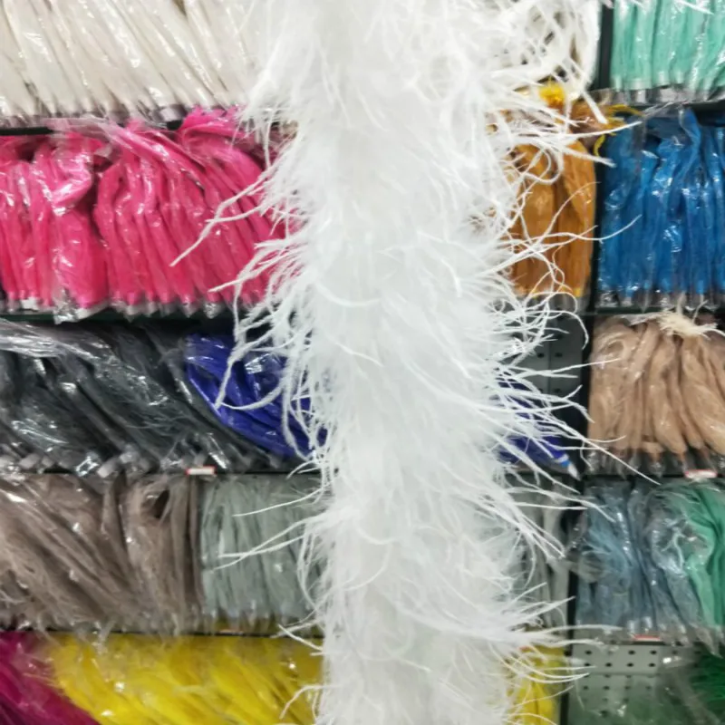 

Оптовая продажа перьев! 2 м, 2 штуки, высокое качество, натуральный страусиный пух, украшение питона, свадебное боа страуса