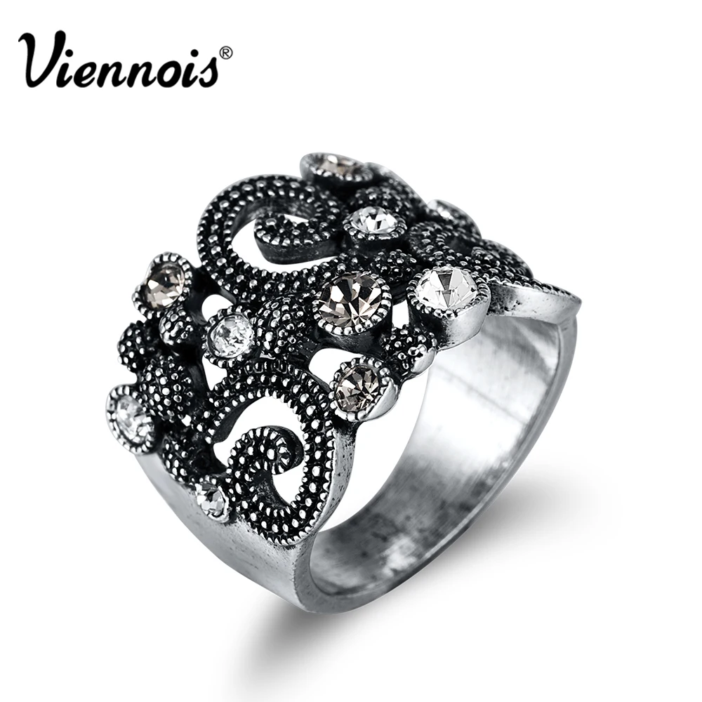 Винтажные коктейльные кольца Viennois для женщин стразы украшенные облачным тотемом