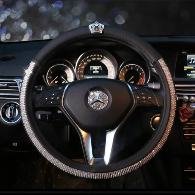 Nile Car Crystal Crown Series чехол на руль кожаные стразы автомобильные аксессуары для