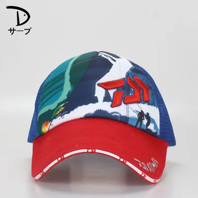 

New Daiwa Fishing Caps Summer Dawa Sunscreen Cap Breathable Anti-uv Embroidery Man Multiple Colors Mesh Sun Hat