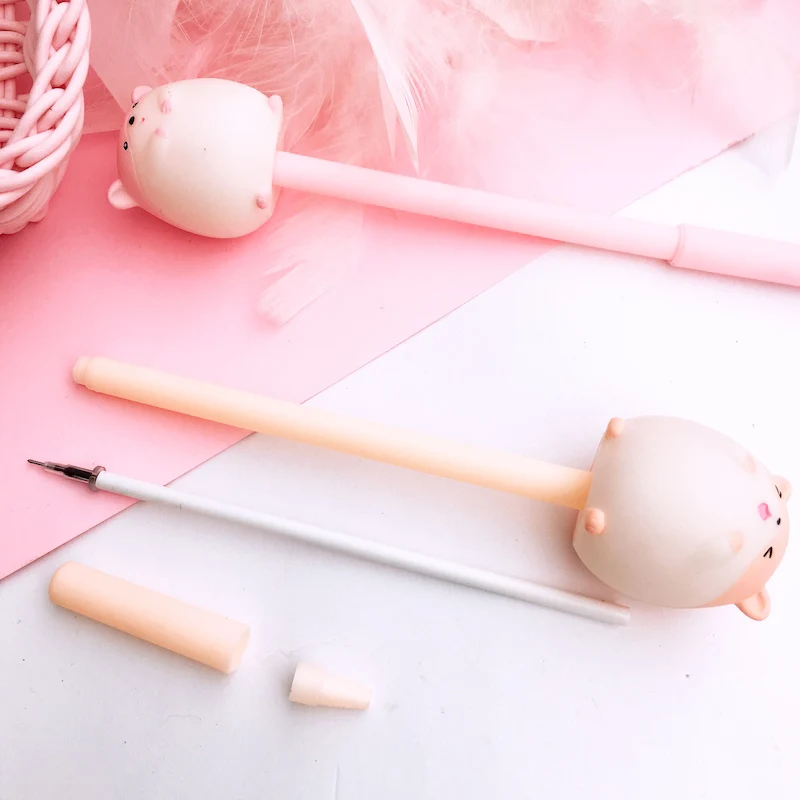 1 шт. милый хомячок гелиевая ручка Kawaii Мультфильм обычные ручки для детей девочек