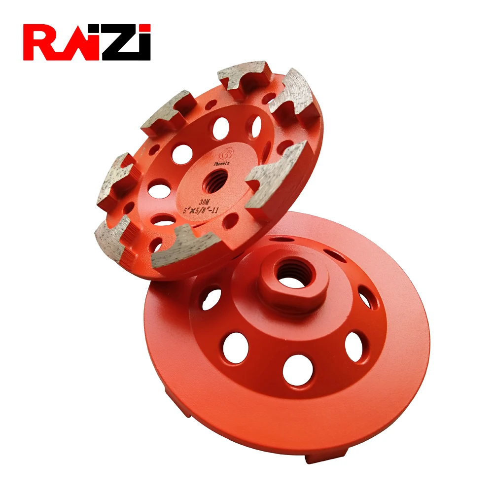 Raizi 5 7 дюймов Midium Bond 30 # бетонный алмазный шлифовальный станок для угловой