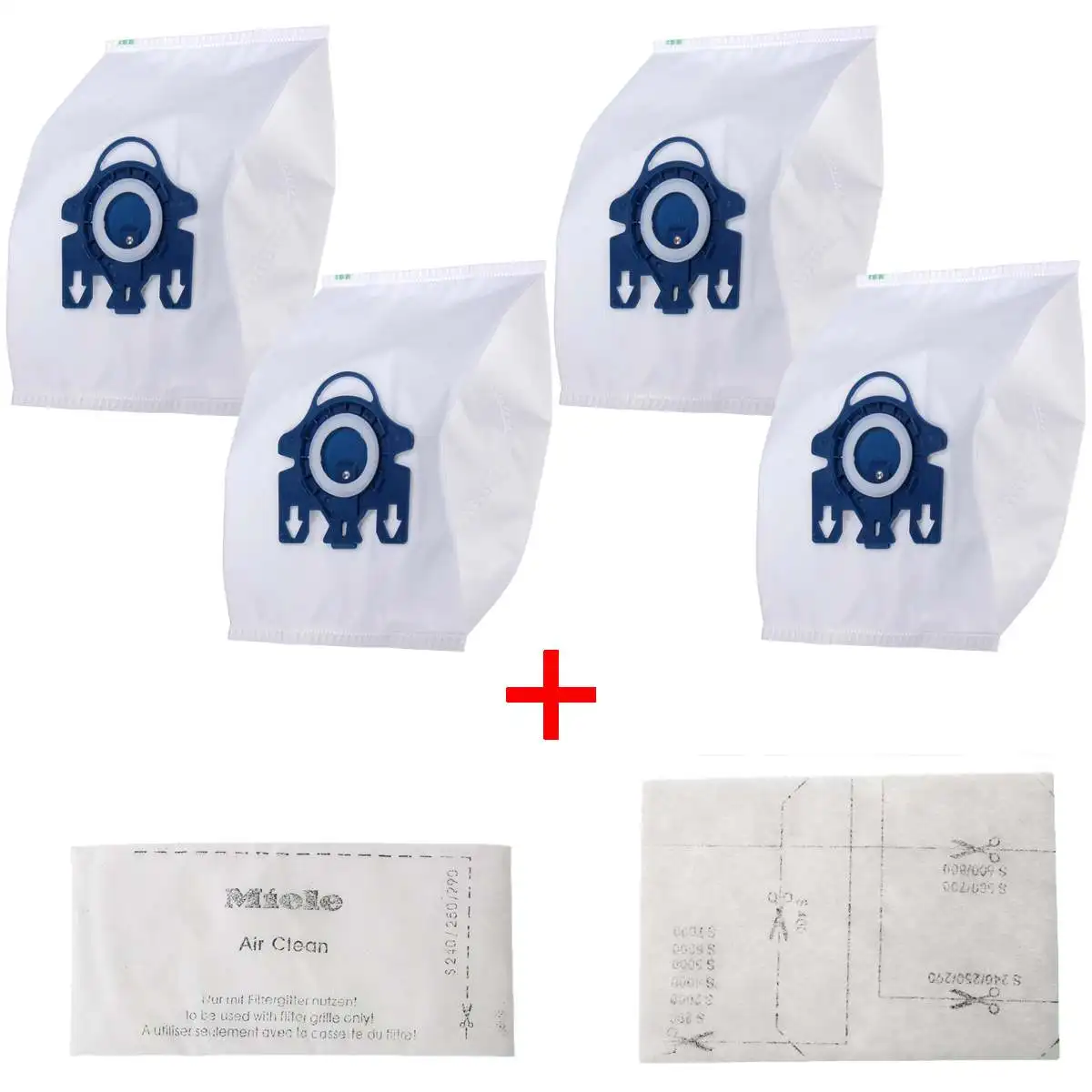 4x эффективный пылесос пылеуловитель + 2х фильтр для Miele GN Hyclean Замена DIY