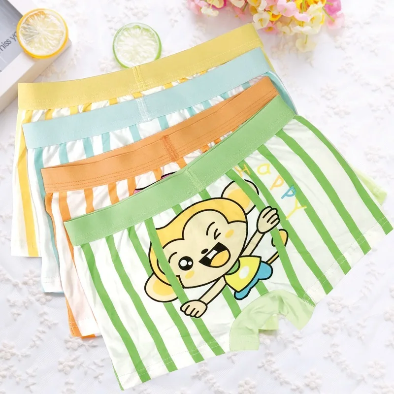 4 шт./лот ракеты полосы чесаный натуральный хлопок детское нижнее белье Catamite