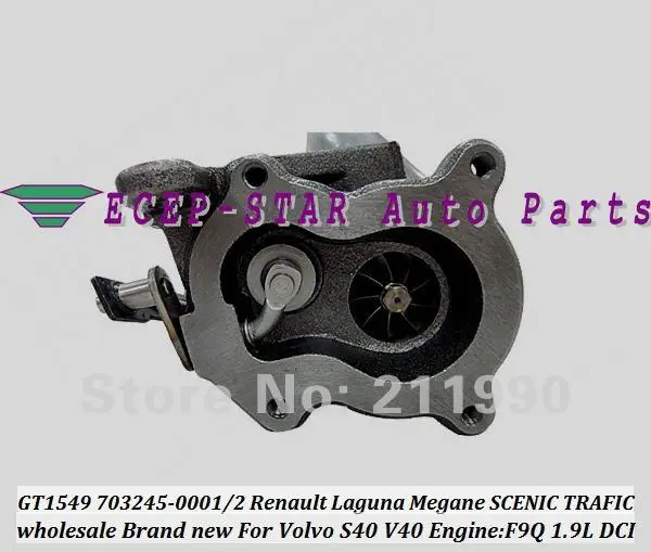 Турбокомпрессор GT1549S 703245 703245-0001 717345 для Renault Laguna Megane SCENIC TRAFIC Volvo S40 V40 F9Q 1 9 T 105HP |