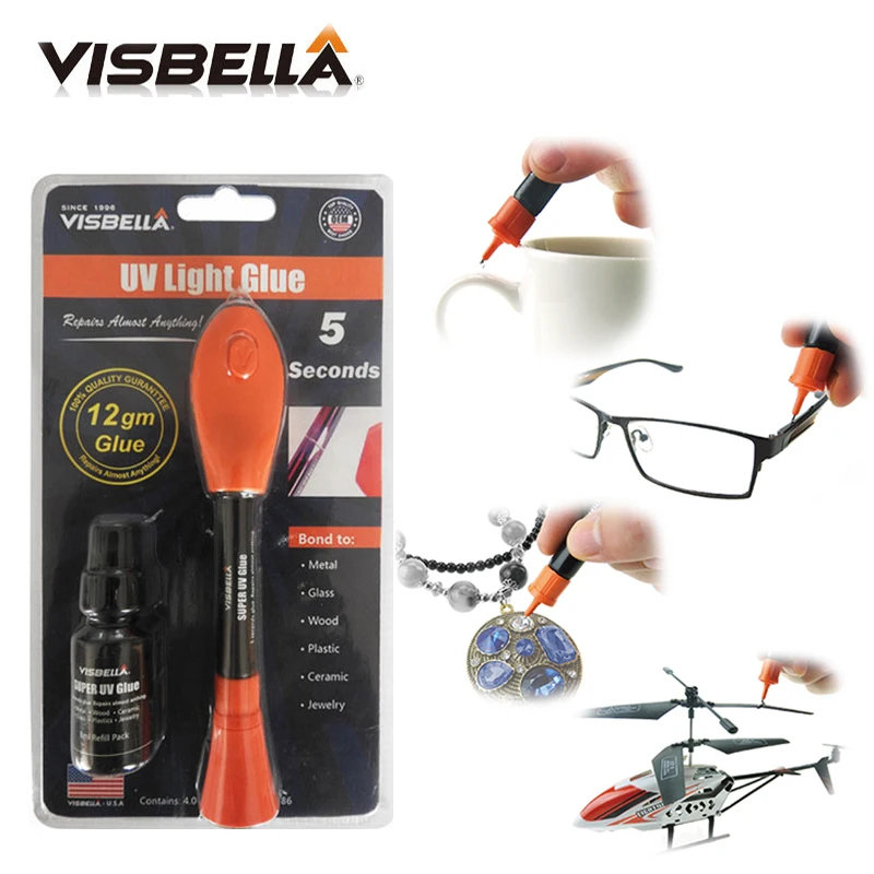 Visbella 8 шт./кор. (4 г + пополняемая посылка) 12 жидкого пластика сварочный клей 5 секунд