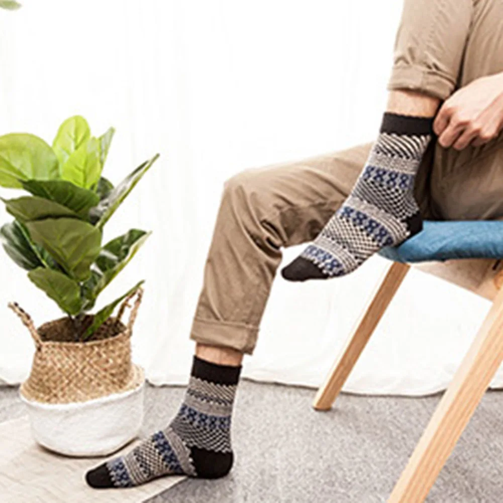Носки мужские теплые мягкие в этническом стиле | Мужская одежда