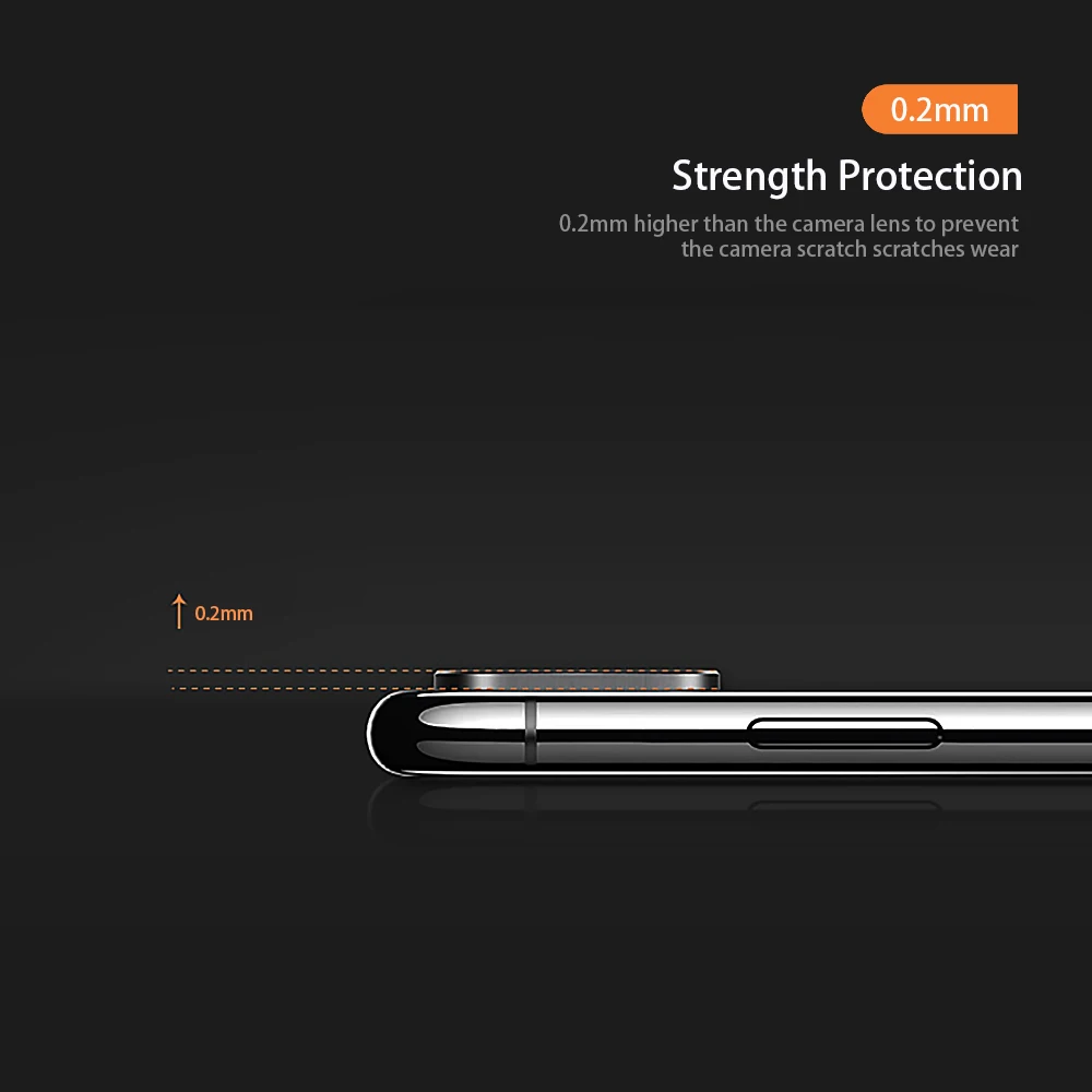 Комплект защитной пленки Powstro для камеры iPhone X задняя линза закаленное стекло