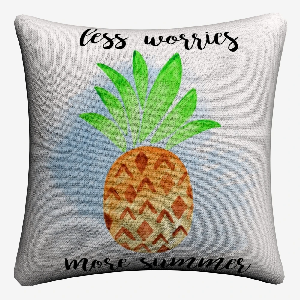 Pineapple Tropical Plants Fruit Decorative Pillow Case For Sofa 45x45cm Linen Cushion Cover Home Decor Throw Pillowcase Almofada | Дом и сад