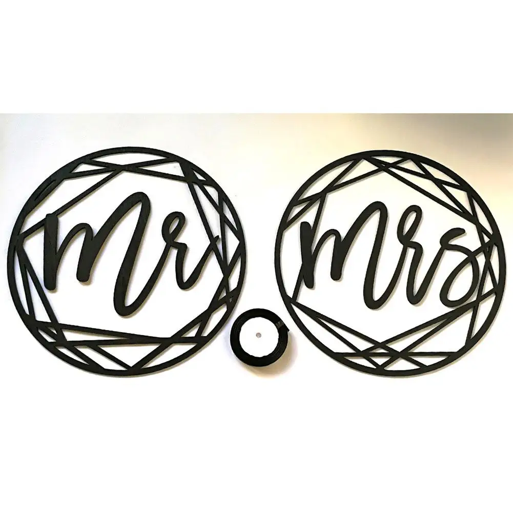 Серия MR MRS Деревянные Подвески для стульев украшение спины|Украшения своими