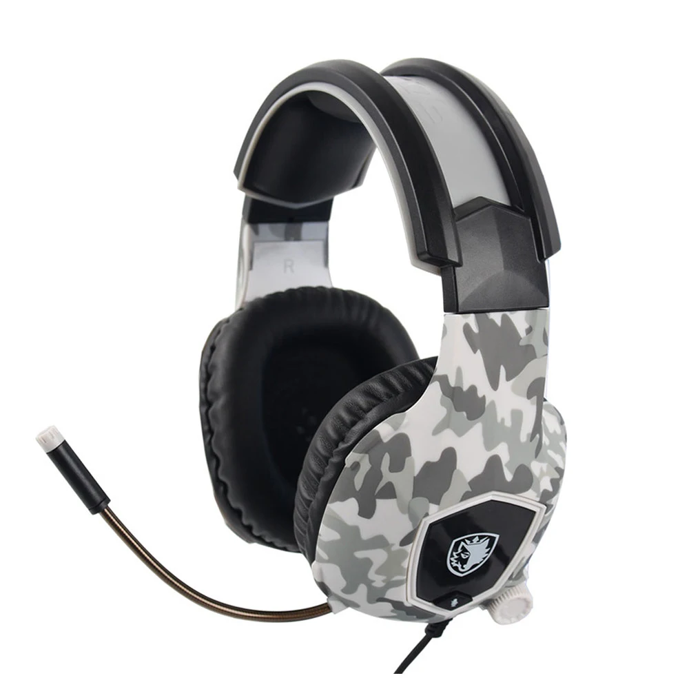 Sades Sa818 шлем Ps4 игровая гарнитура с микрофоном камуфляжные стерео наушники для ПК