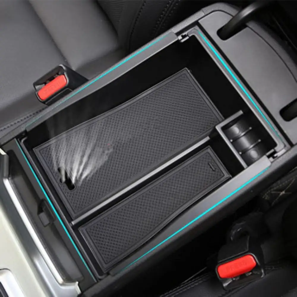 

Black Central Console Armrest Secondary Storage Box Tray For Hyundai Tucson 2016 Central Armrest Storage Box For Hyundai