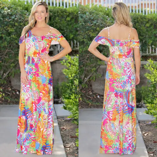 2019 модные одинаковые комплекты для семьи мамы и дочки Платья с цветочным принтом