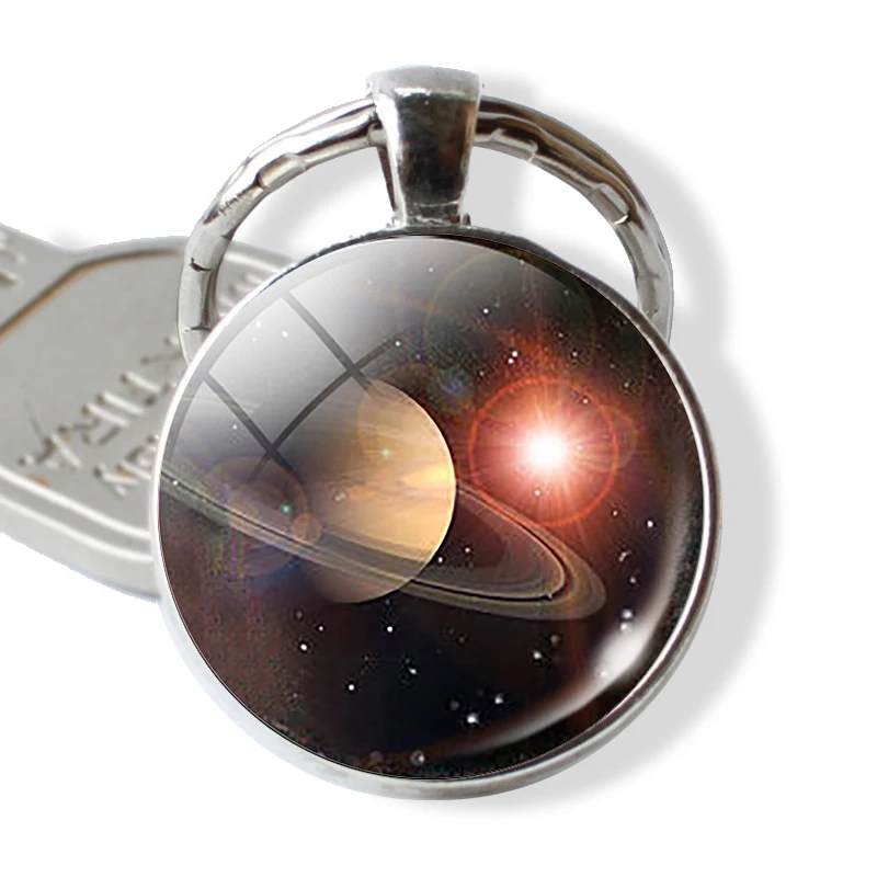 Брелок для ключей Солнечная затмения Galaxy брелок Планета космическая подвеска