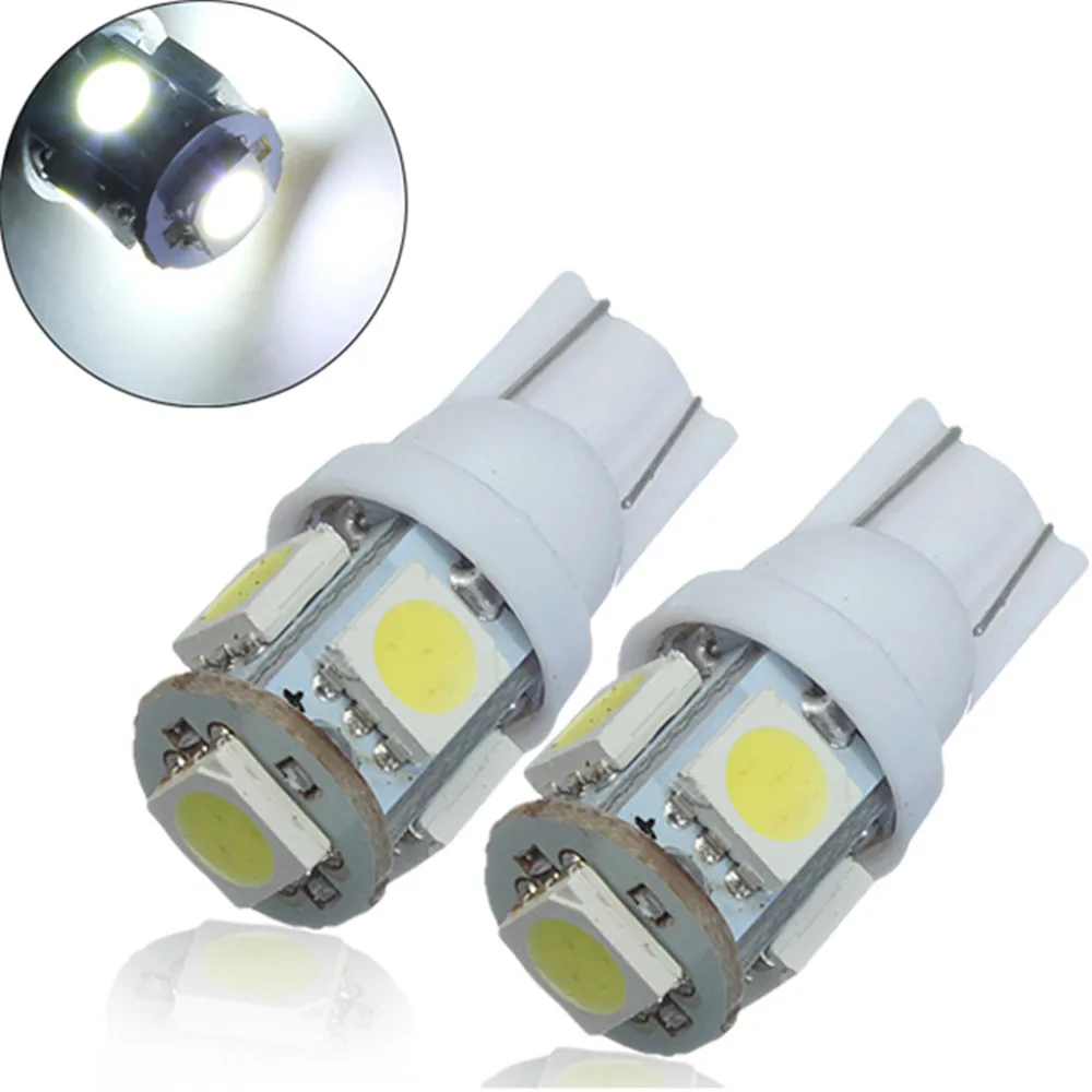Новейшие 2/4/10/20 шт. Новые горячие T10 клиновидные 5 SMD 5050 ксеноновые