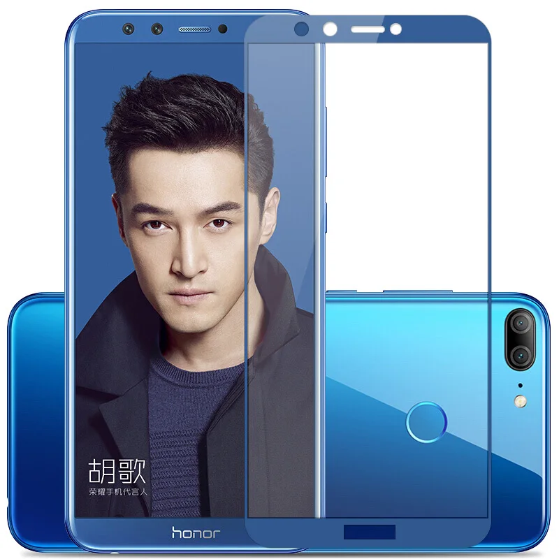

Черно-белое, синее, серое и четырехцветное Взрывобезопасное Полноразмерное Защитное стекло для Huawei Honor 9 Lite 2.5D закаленное стекло