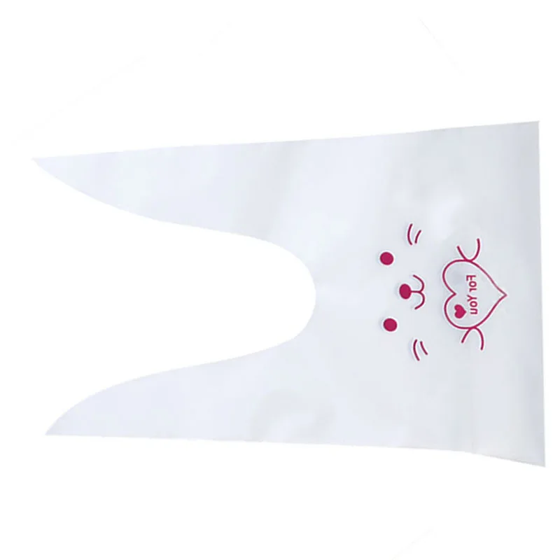 20 шт./лот милые с кроличьими ушами для печенья сумки самоклеящиеся пластиковые