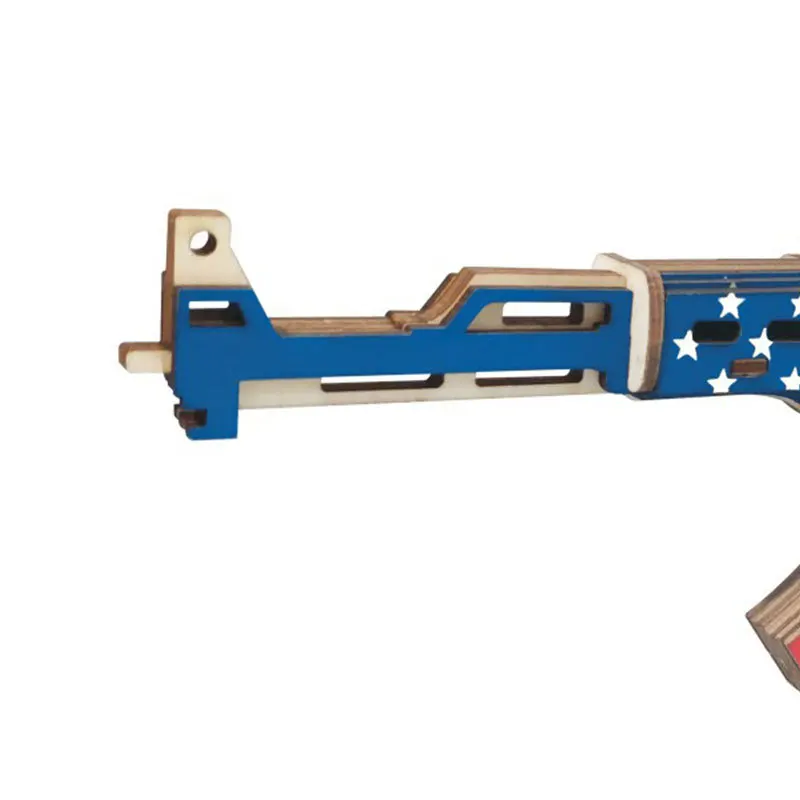 AK47 submachine gun star-spangled banner 3D stereo Wooden Jigsaw toy manual assembly jigsaw | Игрушки и хобби