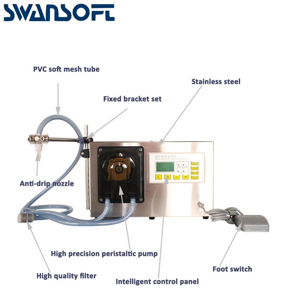 

220V/110V small liquid filling machine,304 stainless steel small perfume bottle filling machine,plastic tube filling machine