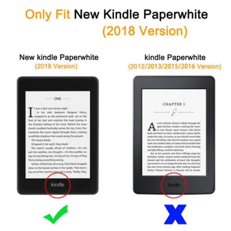 Смарт кожаный чехол Amazon Kindle Paperwhite 4 2018 Release 10th Gen|Корпусы компьютера| |