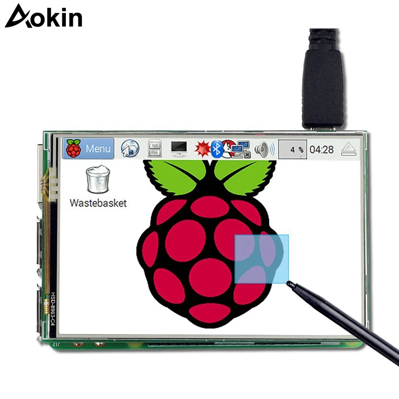 Aokin для Raspberry Pi 3/2 сенсорный экран дисплей 3 5 дюйма ЖК-дисплей Модель B/b + с