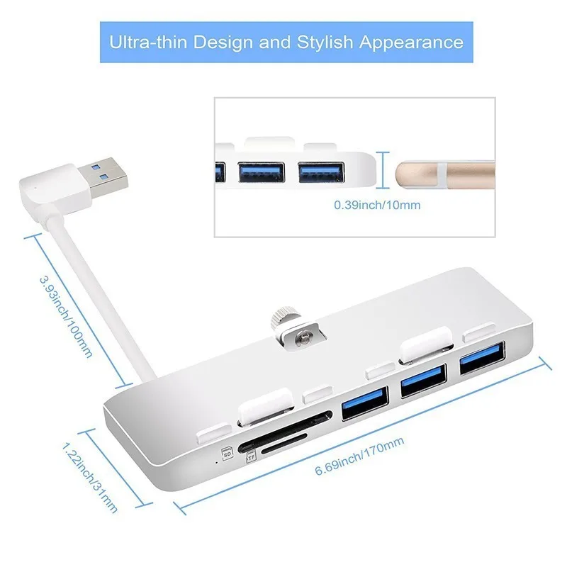 USB C концентратор type адаптер 3 0 с SD/TF кардридер порта для MacBook iMac Pro тонкий корпус ПК