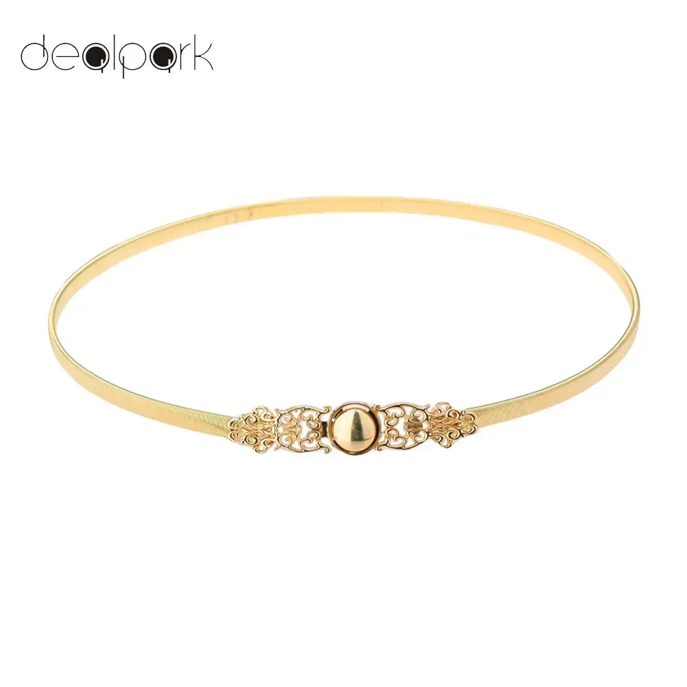 Женский пояс с цепочкой металлический винтажный Модный стильный золотой тон