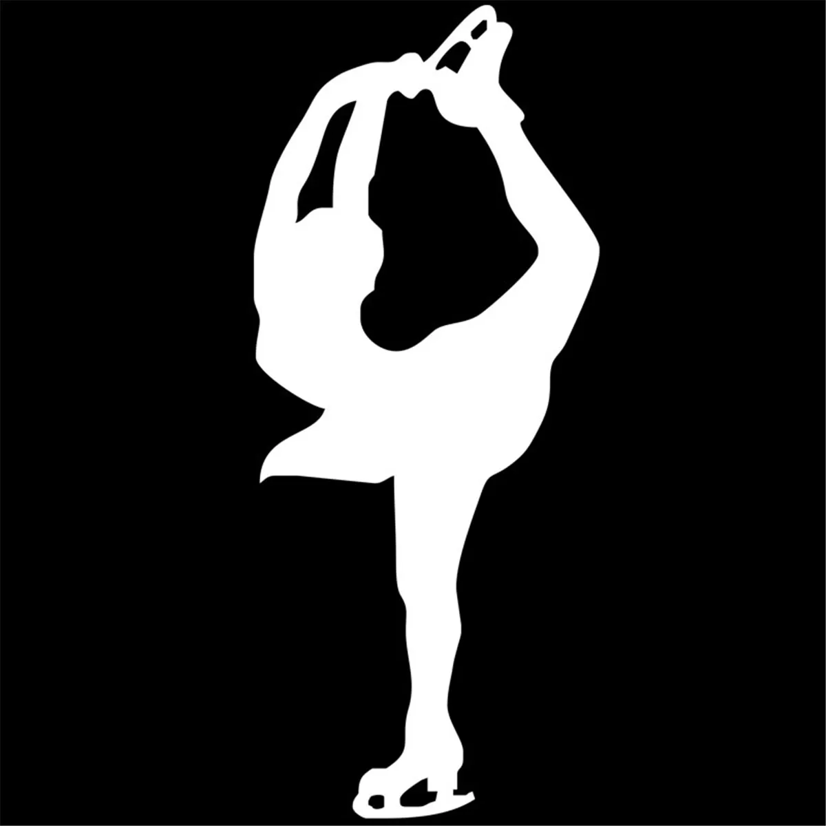 Фигурка наклейка фигуристки автомобиль окно грузовик бампер дверь стена