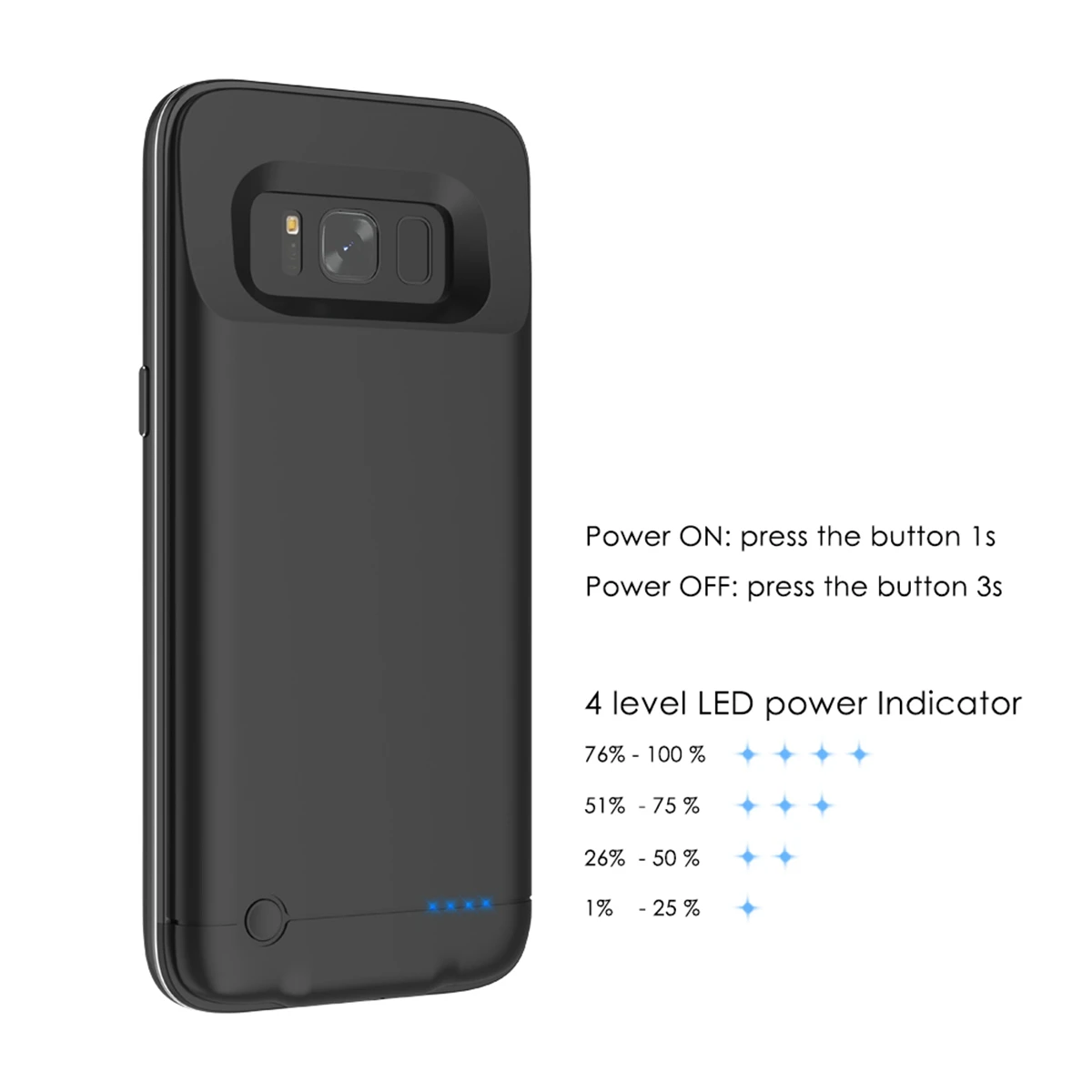 Батарея Зарядное устройство чехол для samsung Galaxy S8 4200 mAh Мощность банка зарядки банк