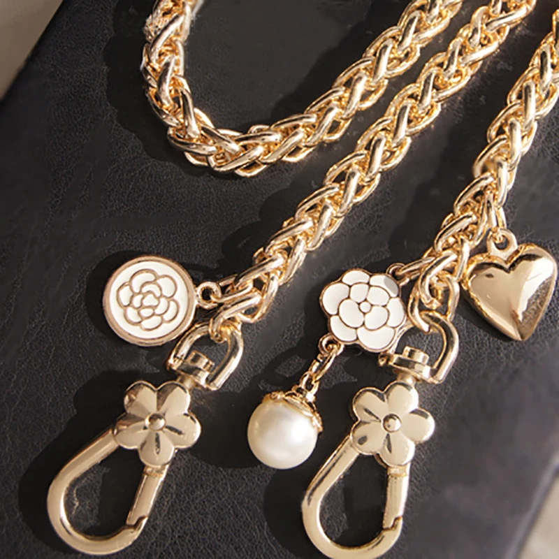 

Diy Accessories 40cm-140cm Replacement Gold Metal Chain Shoulder Straps For Small Bags, Handbags 8mm Bag Handles Bag Straps