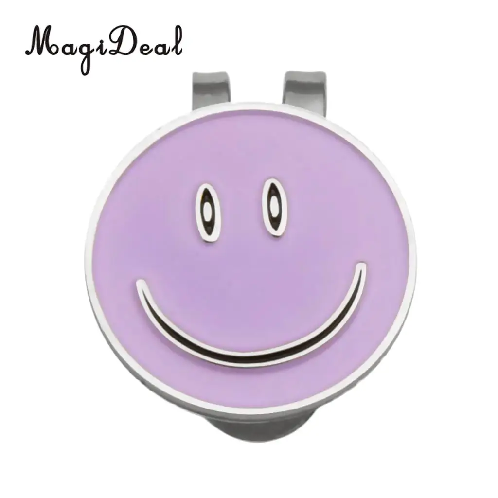 Professional Sturdy Smile Face Magnetic Cap Hat Visor Clip Golf Gift Purple Accessories | Спорт и развлечения