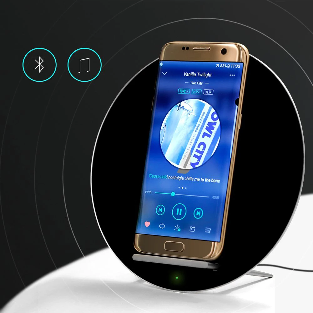Bluetooth стерео динамик с быстрой зарядкой Беспроводное зарядное устройство W8