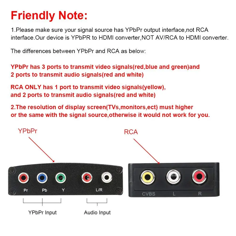 HFES компонент к HDMI конвертер 5RCA RGB YPbPr поддерживает 1080P видео аудио адаптер для| |