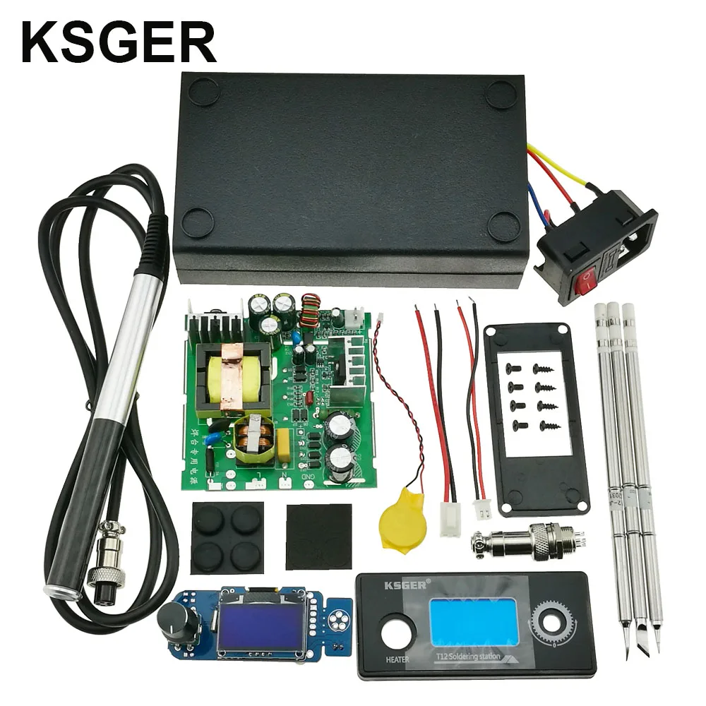 KSGER T12 STM32 V2.1S DIY наборы паяльник станция OLED контроллер ABS чехол из нержавеющей