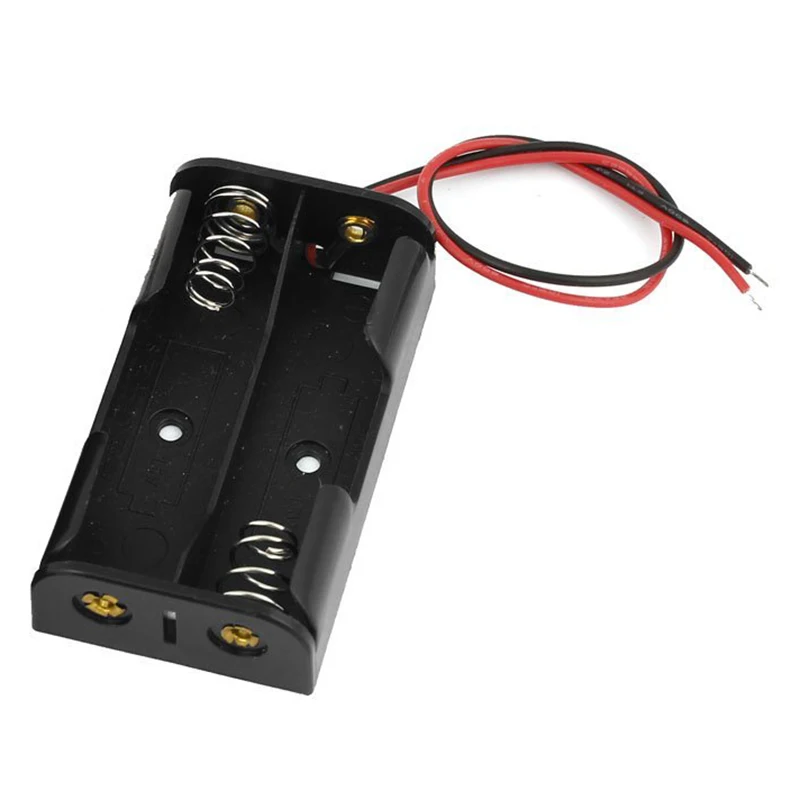 2 шт. пружинный зажим на картинке вместе с черными Пластик 2x1 5 V AA Батарея