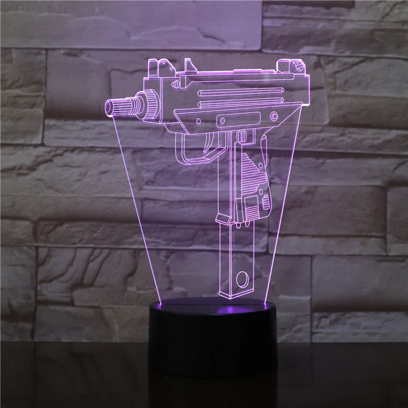 Светодиодный ночсветильник для пехоты 3D иллюзия USB сенсорный датчик RGB детский