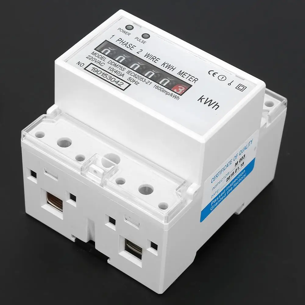 Однофазный 4P LED din-рейка энергопотребление Wattmeter Energy Mete DDM75S 10-40A высокое качество |