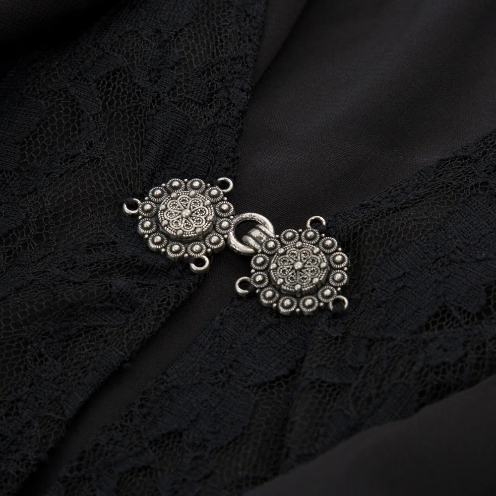 Женское кружевное пальто с капюшоном в стиле стимпанк Ренессанс Готический