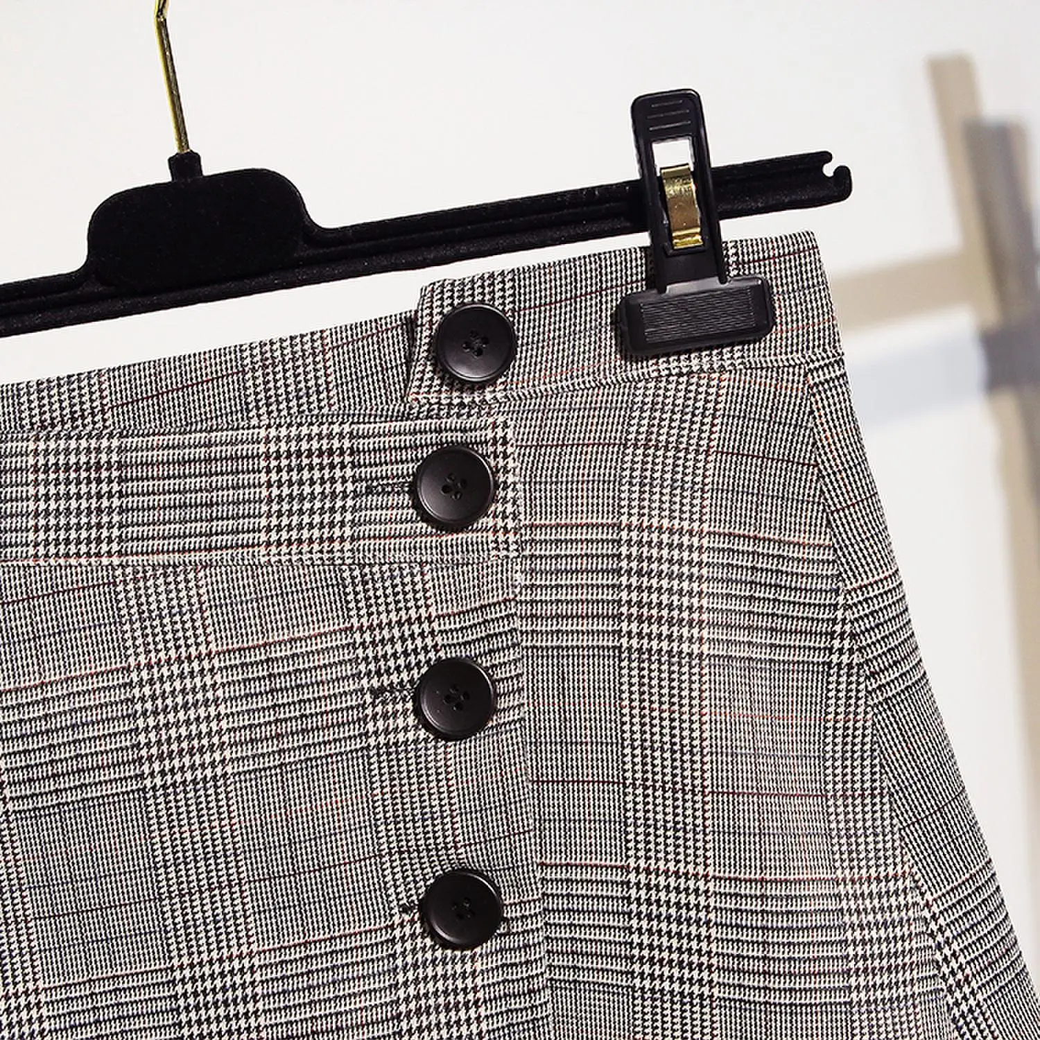 

Korean fashion double collar bow white shirt 2019 spring new loose long-sleeved top & plaid Skirts two pcs suits vogue outfit