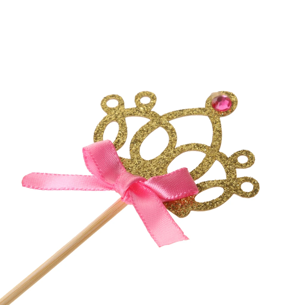 10 шт поп Корона торт Топпер Блестящий Свадебный декор Помолвочные вечерние