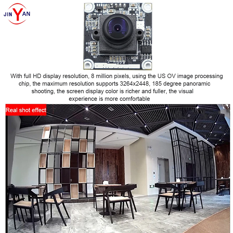 JinYan 8-мегапиксельная HD 4K 3264x2448 30fps USB-камера модуль 170 градусов USB HS промышленная