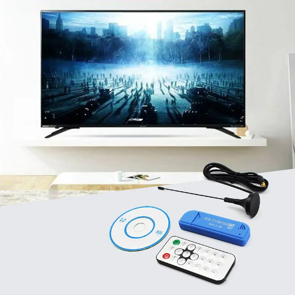 USB 2 0 цифровой DVB-T SDR + DAB FM HDTV ТВ тюнер приемник палка RTL2832U R820T2 | Электроника